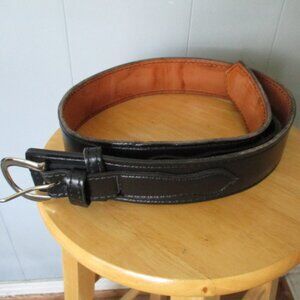 SAFARILAND Black Leather Belt Men Sz 36